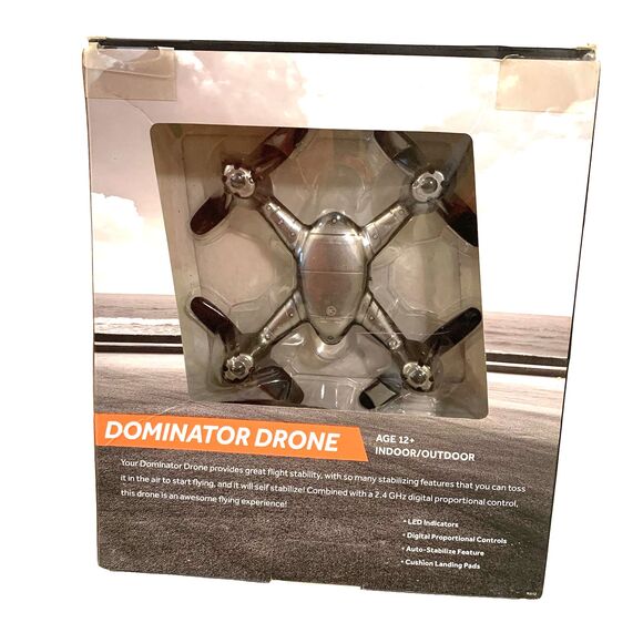 Radio Shack Dominator Drone Indoor/Outdoor Remote Control Charger Propellers NIB